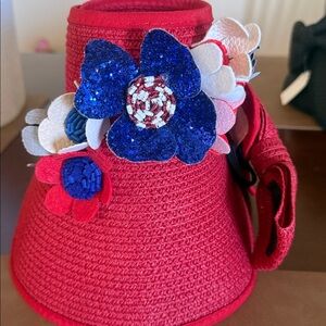 Sunshine Fun Time.  Hand Crafted Petal by Petal wrap sun visor